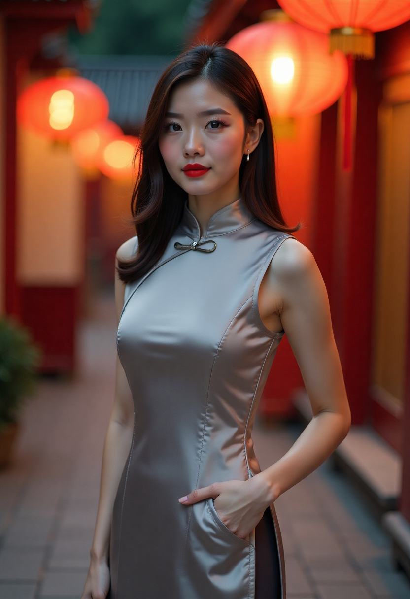 女孩等待外卖的场景